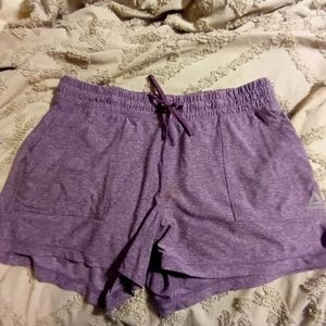 Women's Purple Reebok Athletic Running Shorts Size M